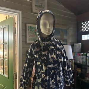 Navy Dog Print carter size 7 kids rain Jacket